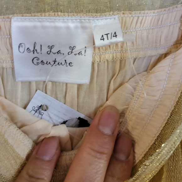 Ooh! La La Couture Girls Gold Sparkle Every Dress Size 5 and 4T - Picture 15 of 16